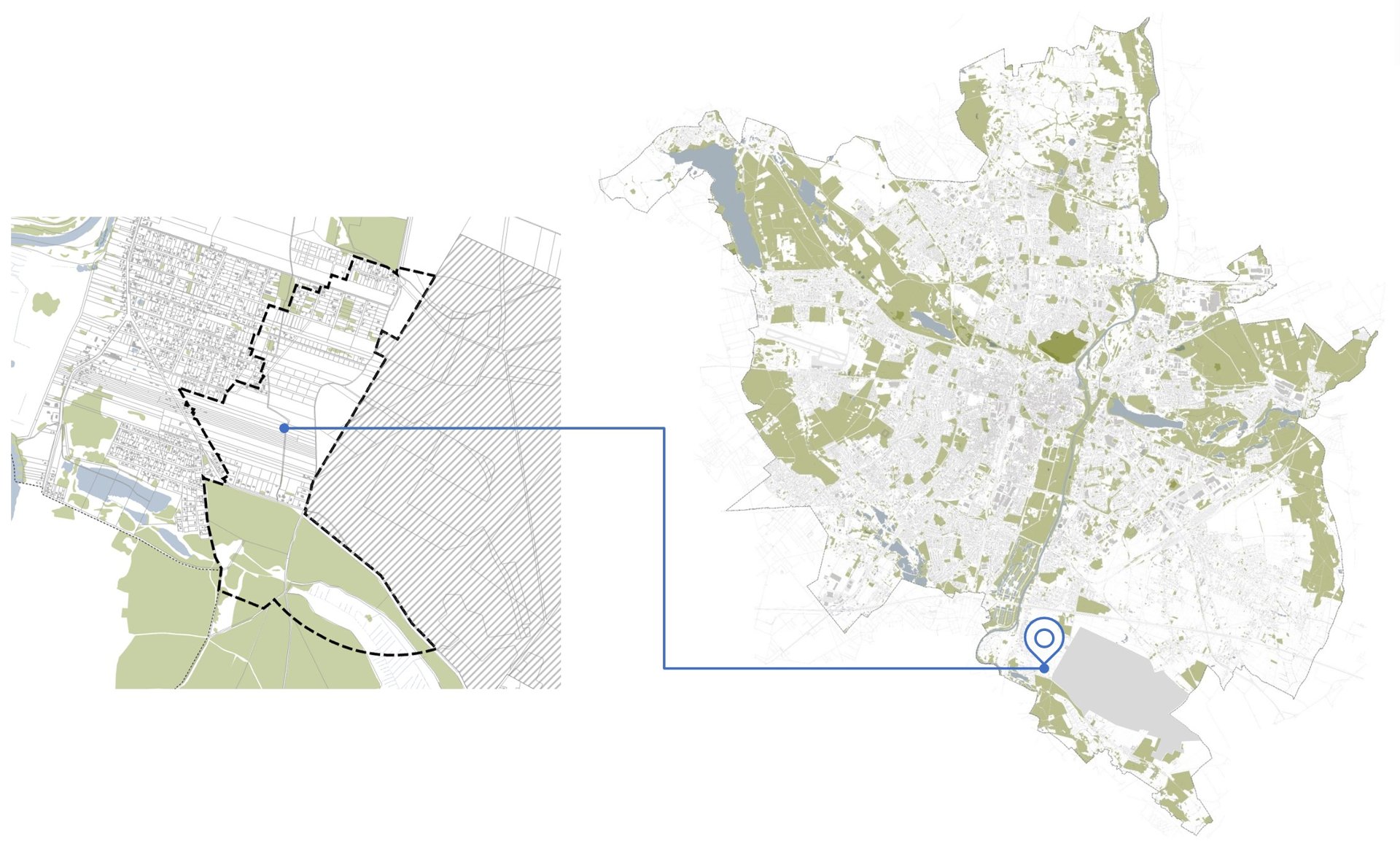w rejonie ulic Głuszyna i Ożarowskiej w Poznaniu - lokalizacja